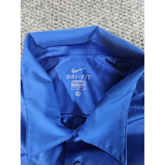 Florida Gators Polo Shirt Men's L Nike Blue Dri-Fit Swoosh Logo‎ Golf Read - Picture 5 of 11